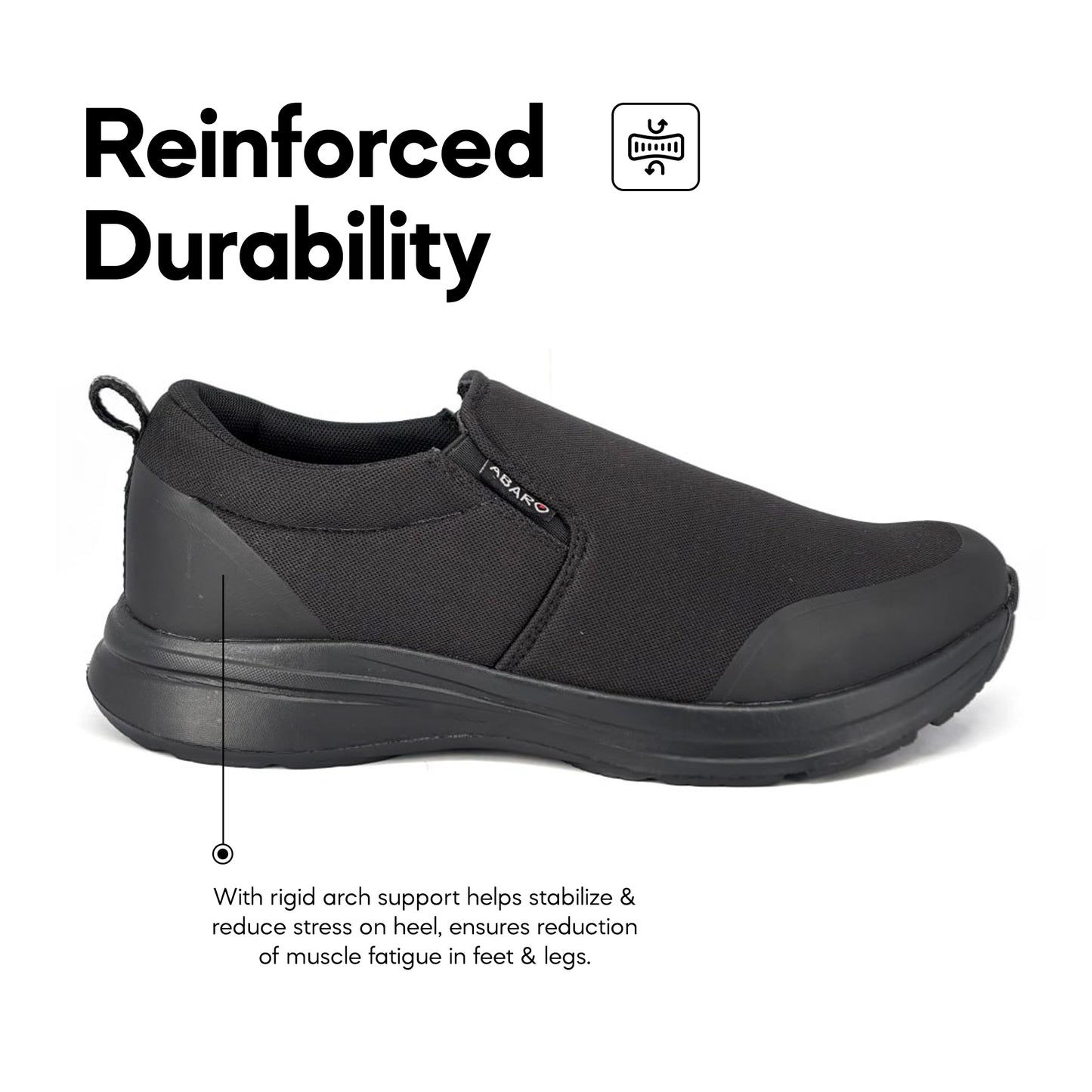 Abaro DryTech W7883 Water Resistant Canvas Shoe/Kasut Kalis Air /School Shoes/Kasut Sekolah Hitam