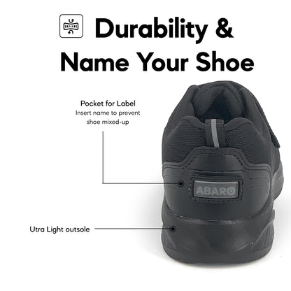 ABARO W2881N DryTech + NameTech School Shoes/Kasut Sekolah Kalis Air/Kasut Unisex/Kasut Tulis Nama