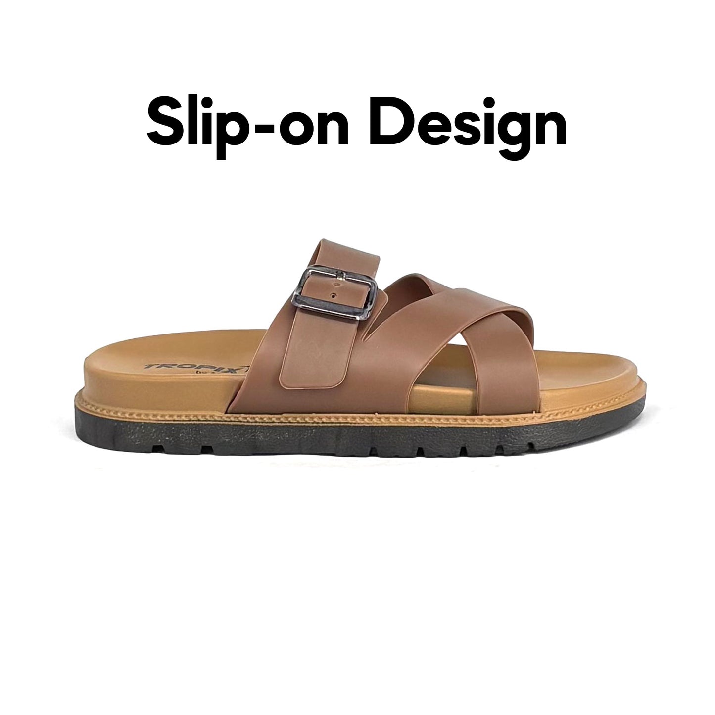 [ONLINE EXCLUSIVE] ABARO Comfy & Stylish 99PSA664K3 TROPIX Durable and Lightweight PVC /Women Slipper/Sandal Perempuan