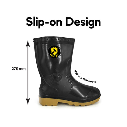 PROTEK Unisex PT99 Mid-Calf Rain Boots Fabric Inner Waterproof & Anti-Slip Garden Boots/Kasut Hujan/Kasut Kebun/??/??