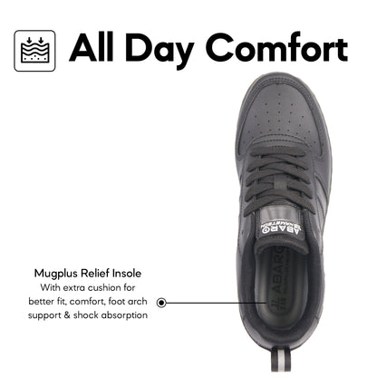 [ONLINE EXCLUSIVE] ABARO Name Tech 7672N Secondary School Shoes/Kasut Sekolah/Kaust Sekolah Hitam