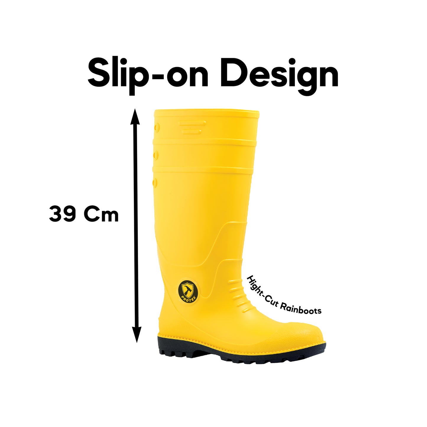 PROTEK PT77 Calf Rain Boots With Fabric Inner/Unisex Waterproof & Anti-Slip Garden Boots/Kasut Hujan/Kasut Kebun/??/??