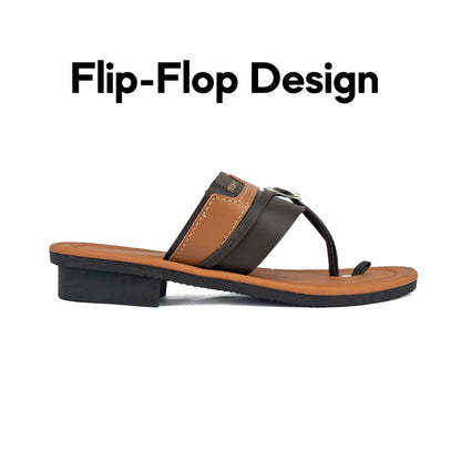 ABARO Men Capal Slippers CAP71C2 TROPIX PU Leather With Comfort Selipar Lelaki/Kasut Lelaki