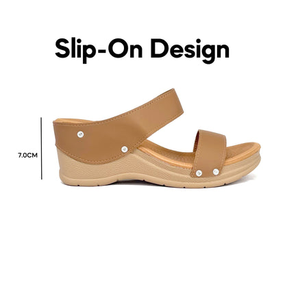 ABARO TROPIX WDL644B2 Women Wedges Comfort PU Leather Women Wedges/Kasut Perempuan/Sandal Perempuan/Kasut Wanita