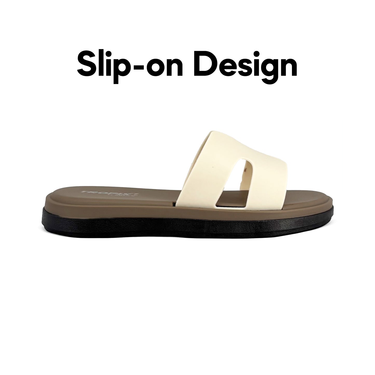 [ONLINE EXCLUSIVE] ABARO Comfy & Stylish 99PSA664L1 TROPIX Durable and Lightweight PVC /Women Slipper/Sandal Perempuan