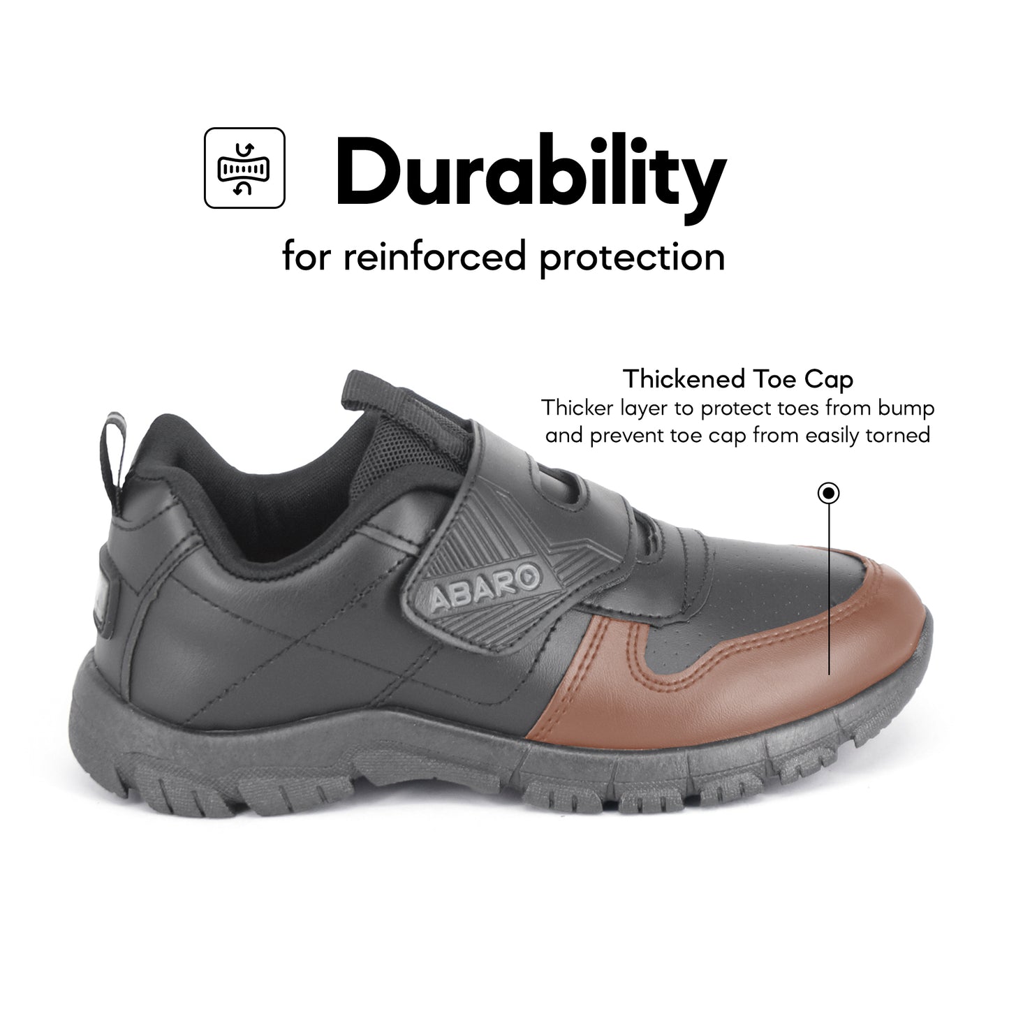 ABARO 2323N Anti-Bacterial School Shoes Black/Name Your Shoes/Super Comfy/Kasut Sekolah Hitam