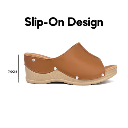 ABARO TROPIX WDL644B1 Women Wedges Comfort PU Leather Women Wedges/Kasut Perempuan/Sandal Perempuan/Kasut Wanita