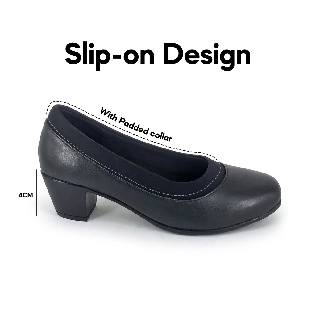 ABARO Slip Resistant/Comfy FMA627N2 VION Faux Leather Women Formal Shoes/Kasut Formal Perempuan/Kasut Kulit Sekolah