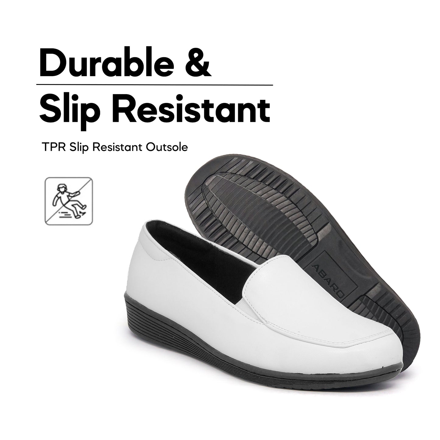 ABARO Lady Comfy FMA627S4 Women Formal Shoes Faux Leather Nurse White Shoes/Kasut Formal/Kasut Perempuan