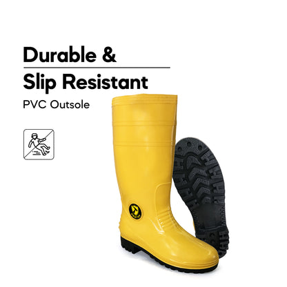 PROTEK Unisex PT70 Calf Rain Boots Fabric Inner Waterproof & Anti-Slip Garden Boots/Kasut Hujan/Kasut Kebun Getah/??/??