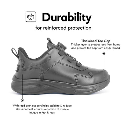 ABARO T2856N TwistTech + NameTech Unisex School Shoes | Kasut Sekolah | Kasut Tulis Nama