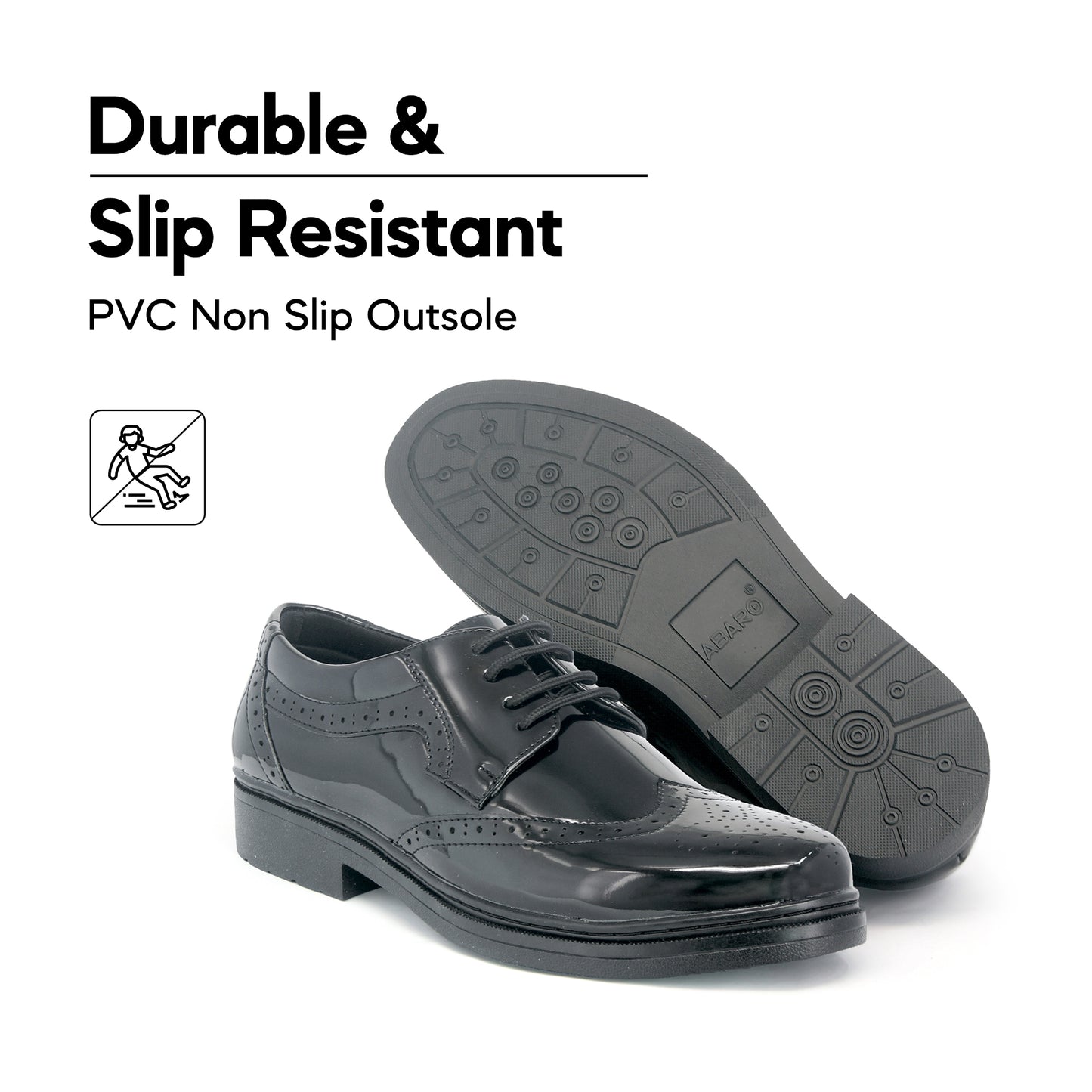 ABARO Men Faux Leather PGA731L5/PGA731H5/Clear-FGA731H15 Formal Shoes/Kasut Office/Pegawai Kerajaan/Kasut Pegawai Polis