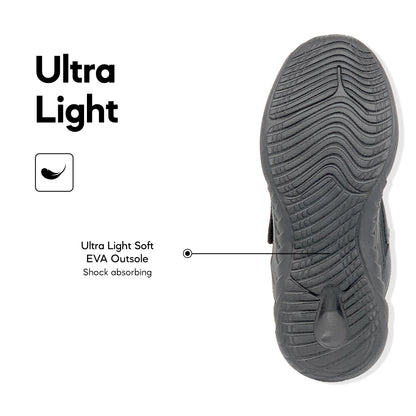 ABARO 2807N NameTech Ultralight Unisex School Shoes Breathable Mesh/Anti-Bacterial/Kasut Sekolah Hitam/Kasut Tulis Nama