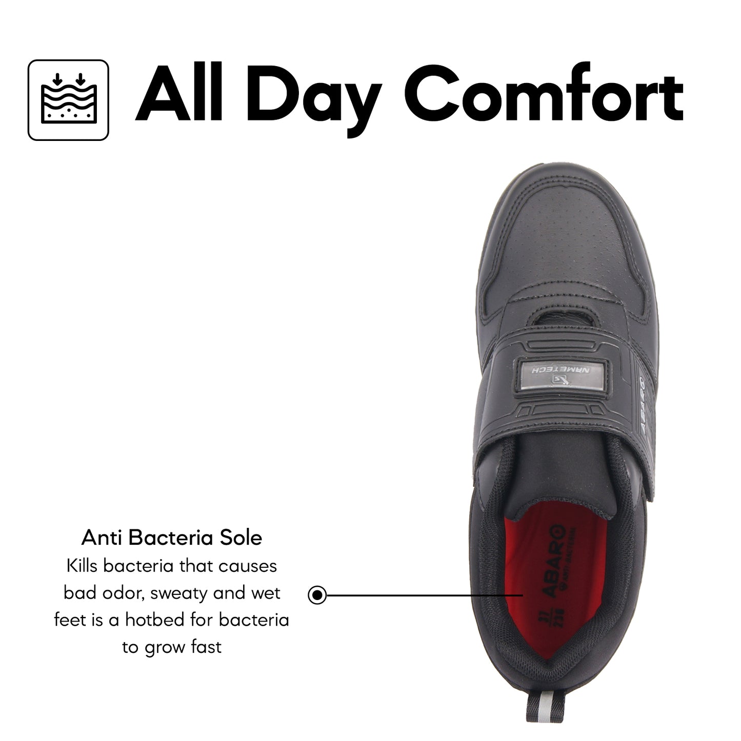 ABARO 2671N Black Secondary School Shoes — view 4