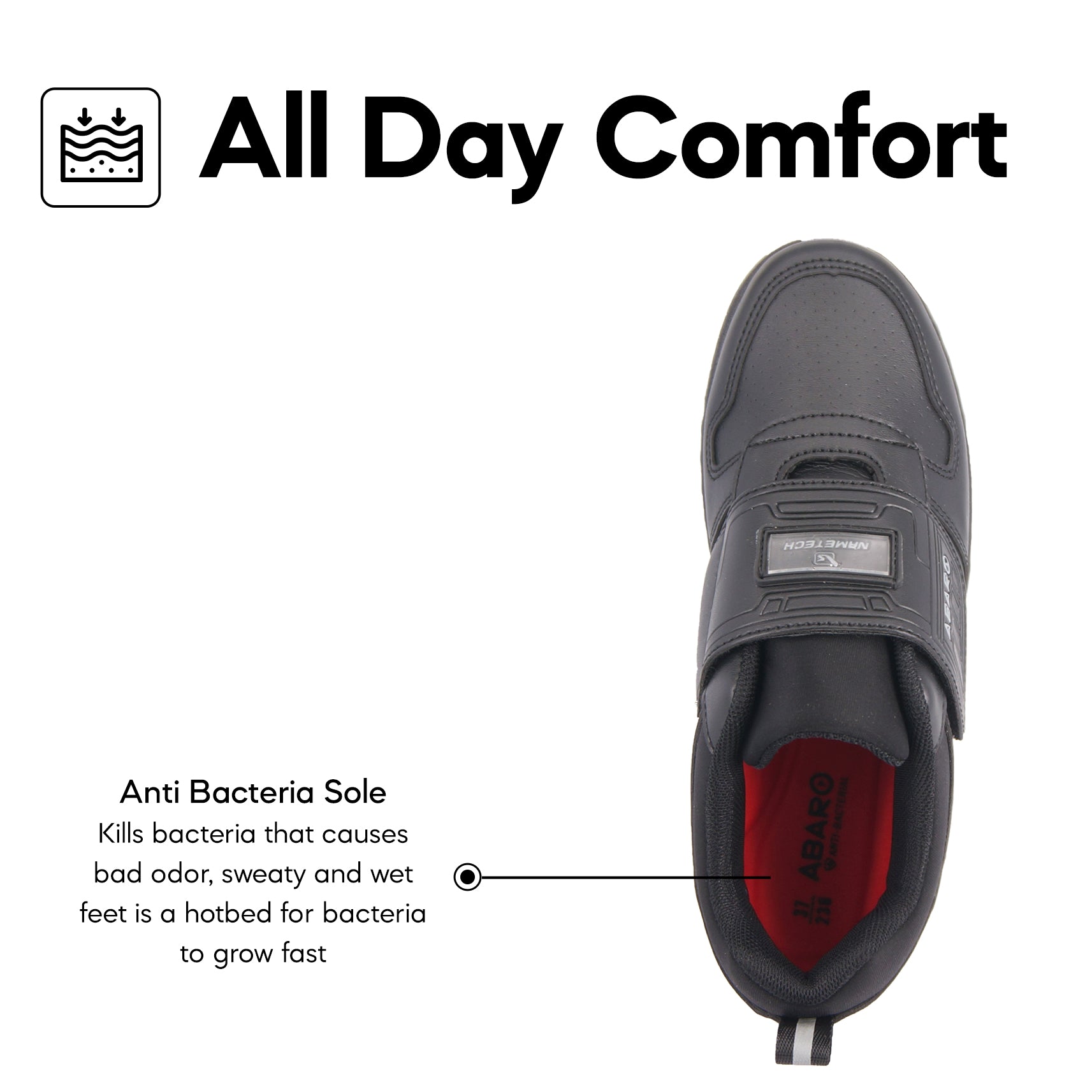 ABARO 2671N Black Secondary School Shoes — view 4