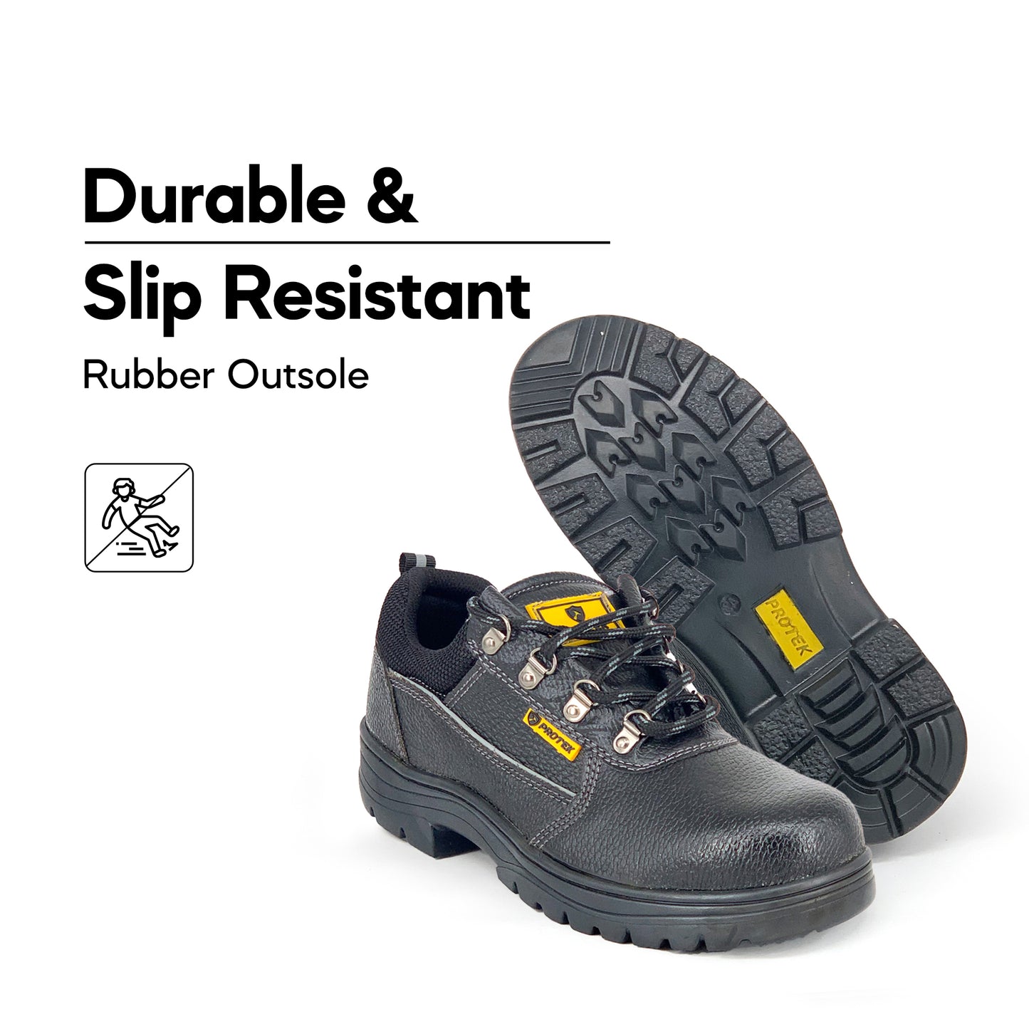 PROTEK Genuine Leather Safety Shoes SFA755J1 Steel Toecap & Midsole/Excellent Grip/Safety Boot/Kasut Kesela