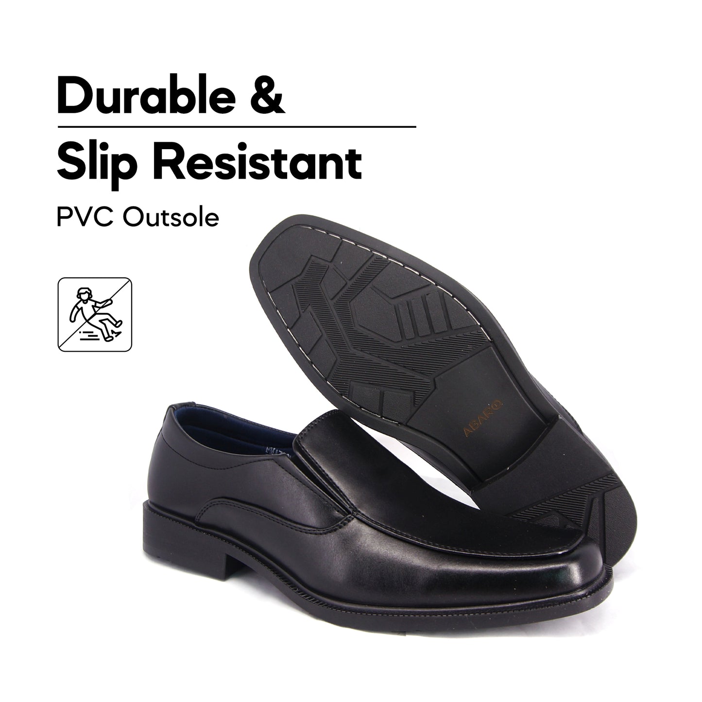 ABARO Men Faux Leather FMA733M6 Men Formal Shoes/Extra Large/Kasut Kulit Pejabat/Kasut Pegawai Kerajaan/Kasut