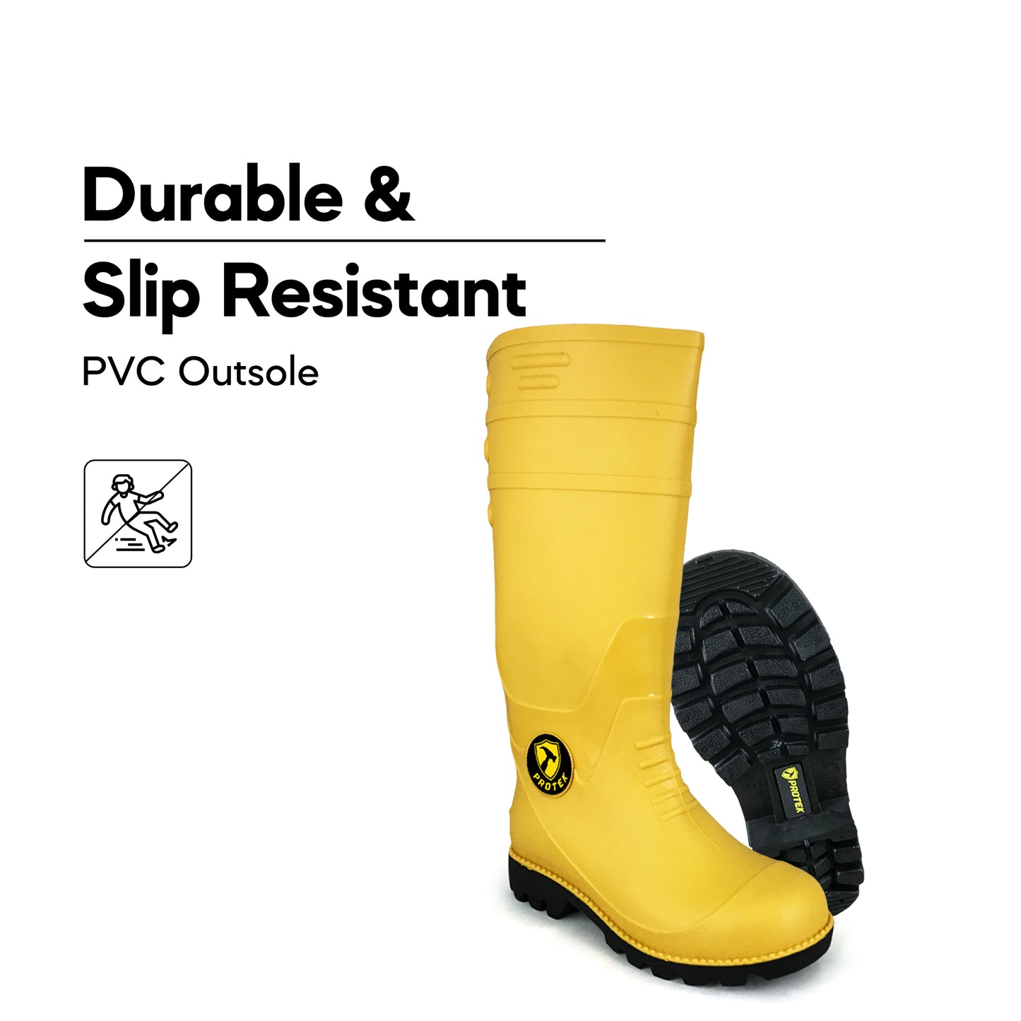 PROTEK PT77 Calf Rain Boots With Fabric Inner/Unisex Waterproof & Anti-Slip Garden Boots/Kasut Hujan/Kasut Kebun/??/??