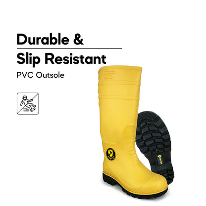 PROTEK PT77 Calf Rain Boots With Fabric Inner/Unisex Waterproof & Anti-Slip Garden Boots/Kasut Hujan/Kasut Kebun/??/??