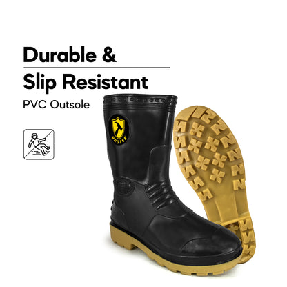 PROTEK Unisex PT99 Mid-Calf Rain Boots Fabric Inner Waterproof & Anti-Slip Garden Boots/Kasut Hujan/Kasut Kebun/??/??