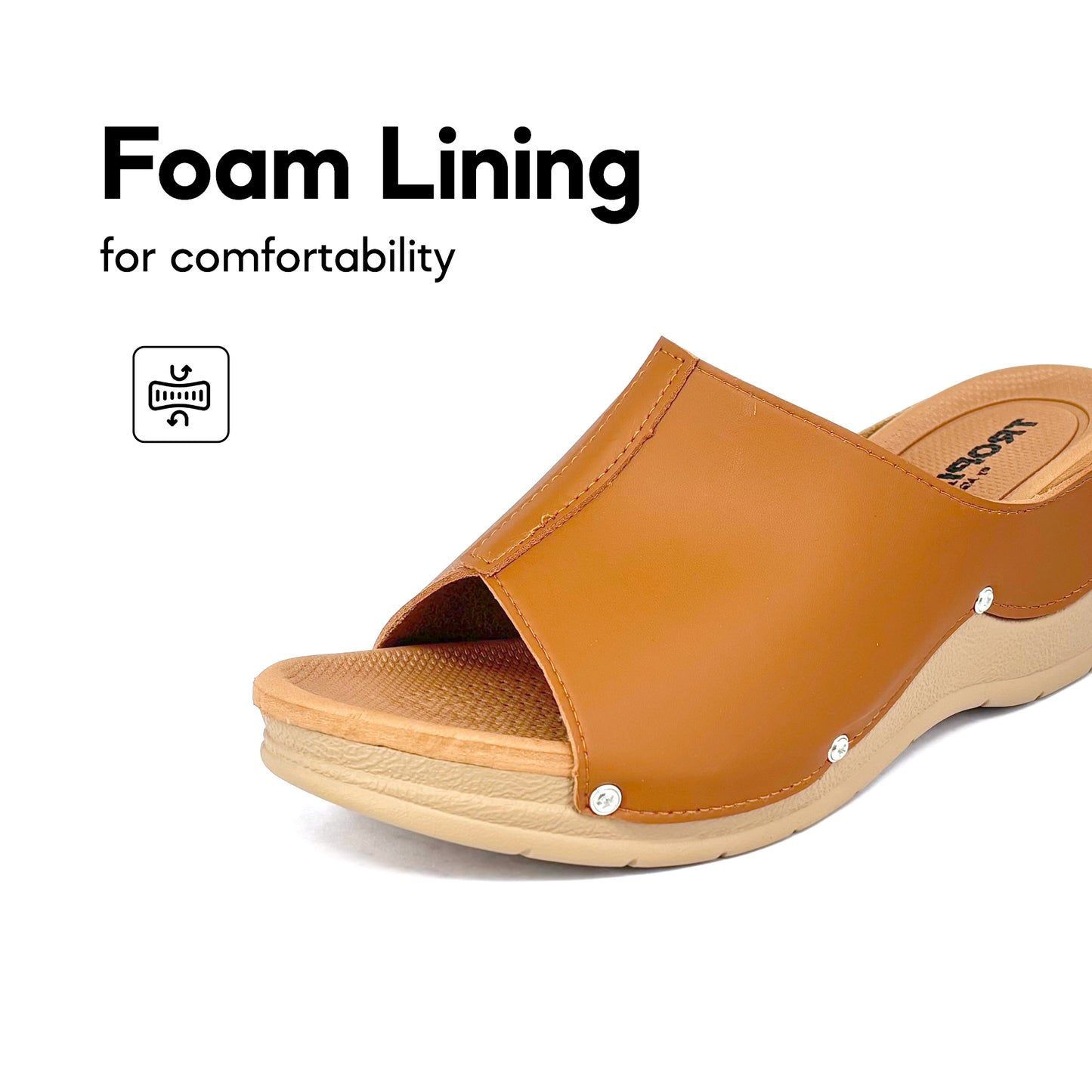 ABARO TROPIX WDL644B1 Women Wedges Comfort PU Leather Women Wedges/Kasut Perempuan/Sandal Perempuan/Kasut Wanita