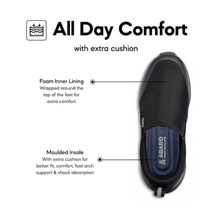 Abaro DryTech W7883 Water Resistant Canvas Shoe/Kasut Kalis Air /School Shoes/Kasut Sekolah Hitam