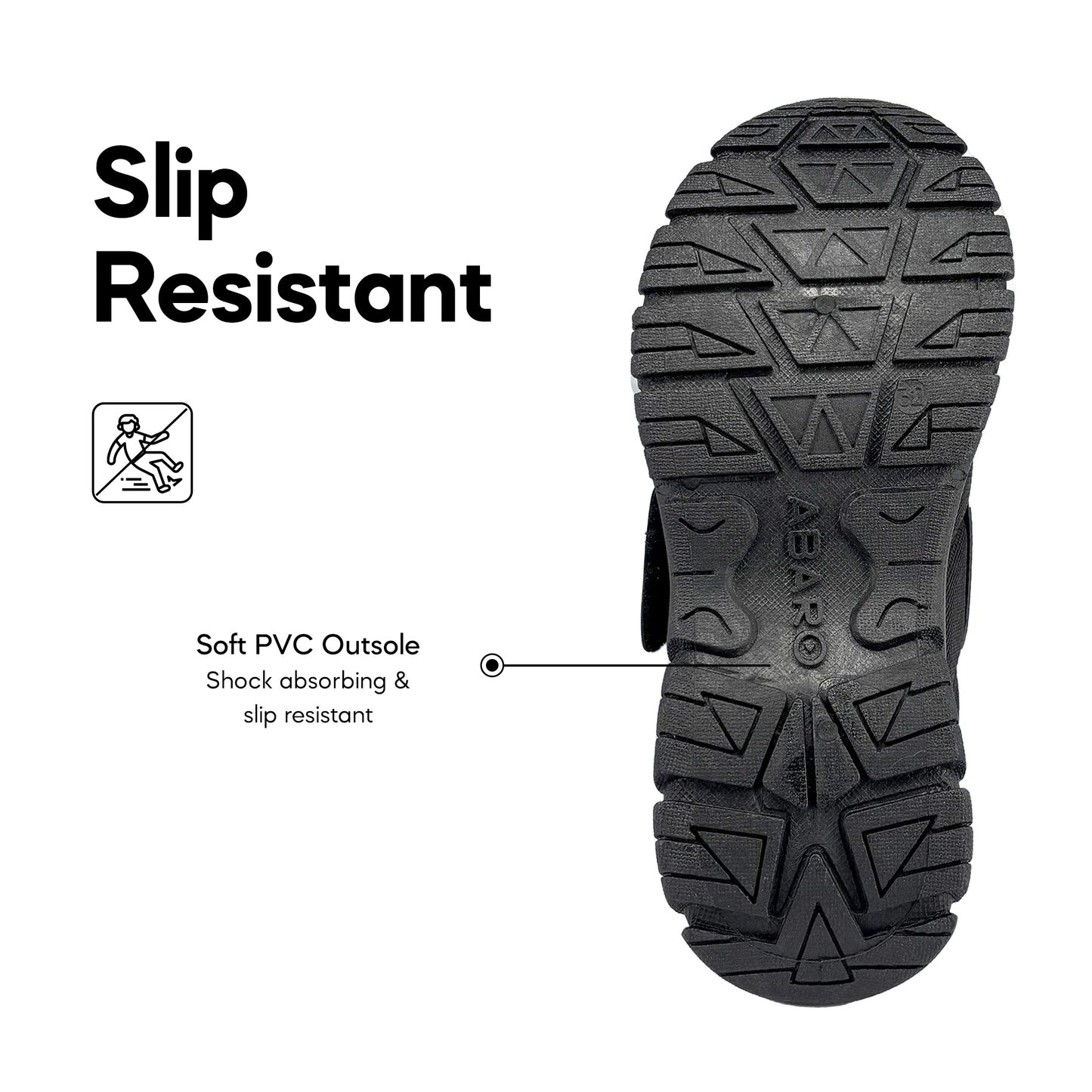 ABARO 2399 x CANGGIH Unisex 2399AC Black School Shoes/Breathable Mesh/Super Comfy/Sport/Kasut Sekolah Hitam