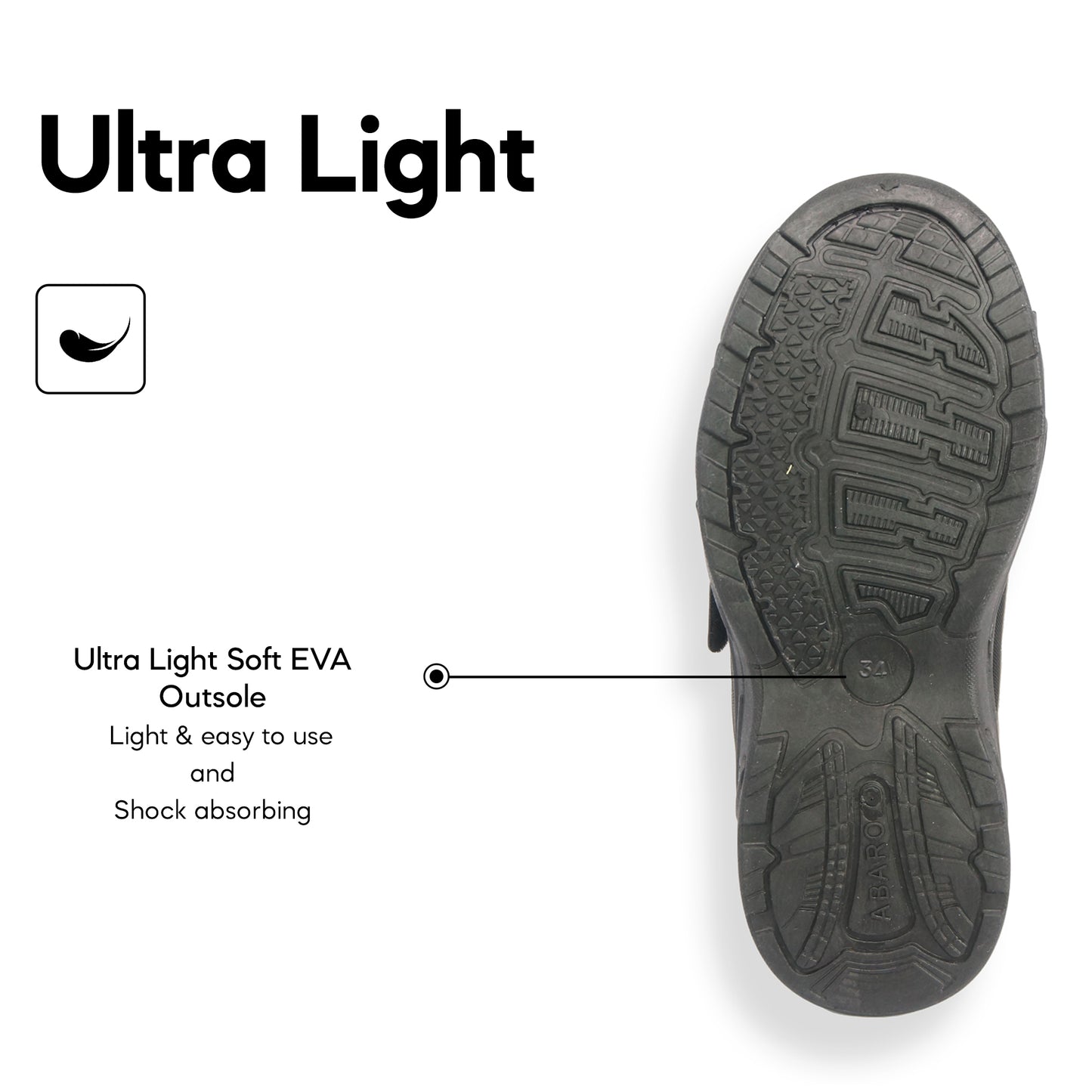 ABARO 2362N NameTech School Shoes/Kasut Unisex/Kasut Tulis Nama