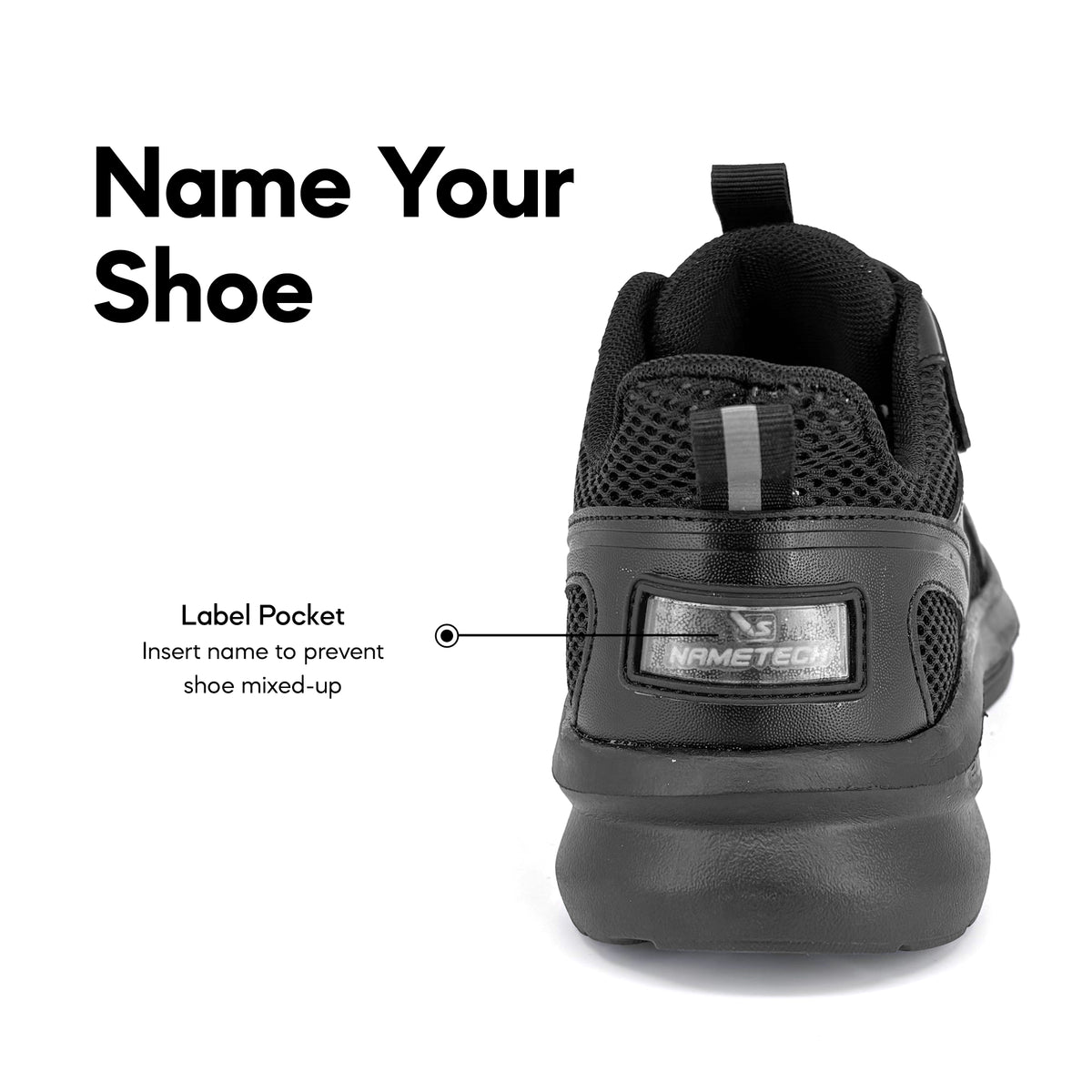 ABARO A2862N NEW AirTech School Shoes + NameTech School Shoes | Breathable Lightweight Kasut Sekolah Unisex | NameTech