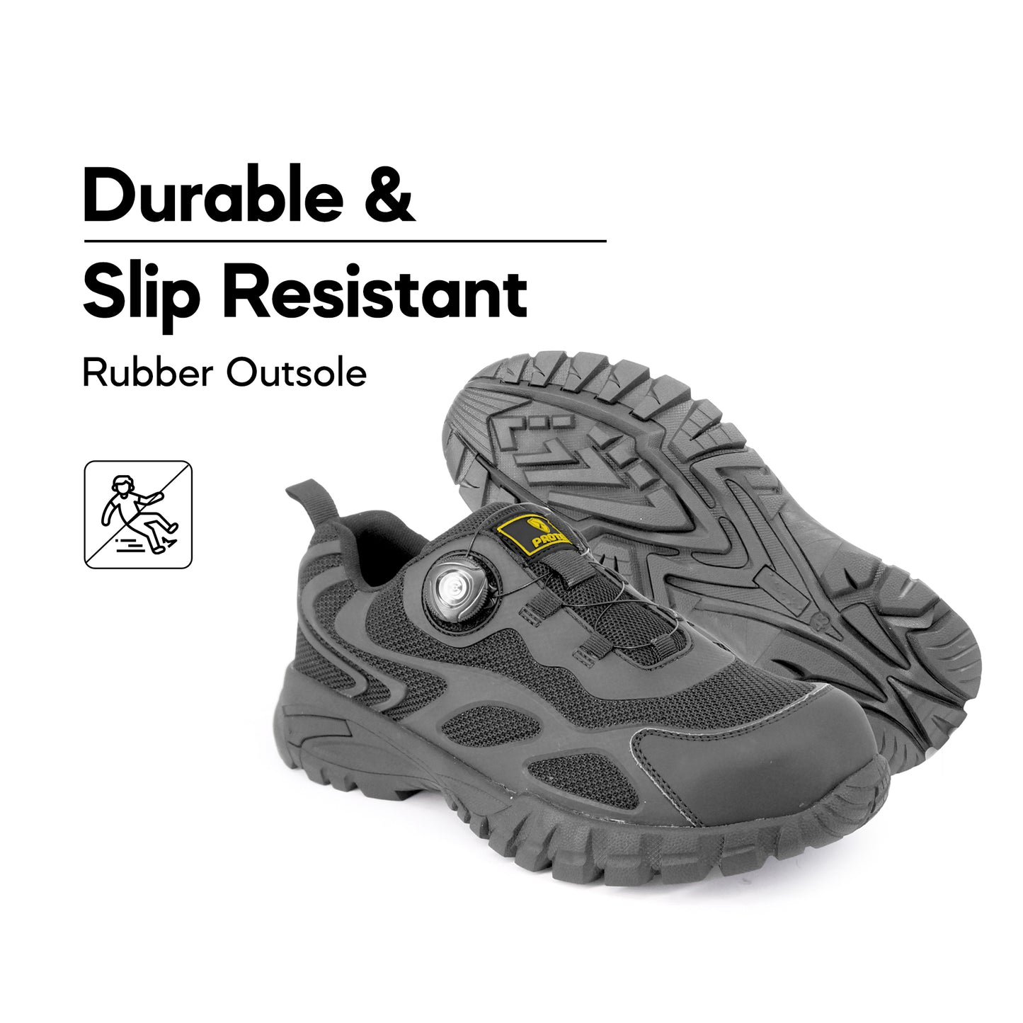 PROTEK 100% Genuine Leather/ Steel Toecap & Midsole Safety Shoes Men SFA782M1 Safety Boot/Kasut Keselamatan