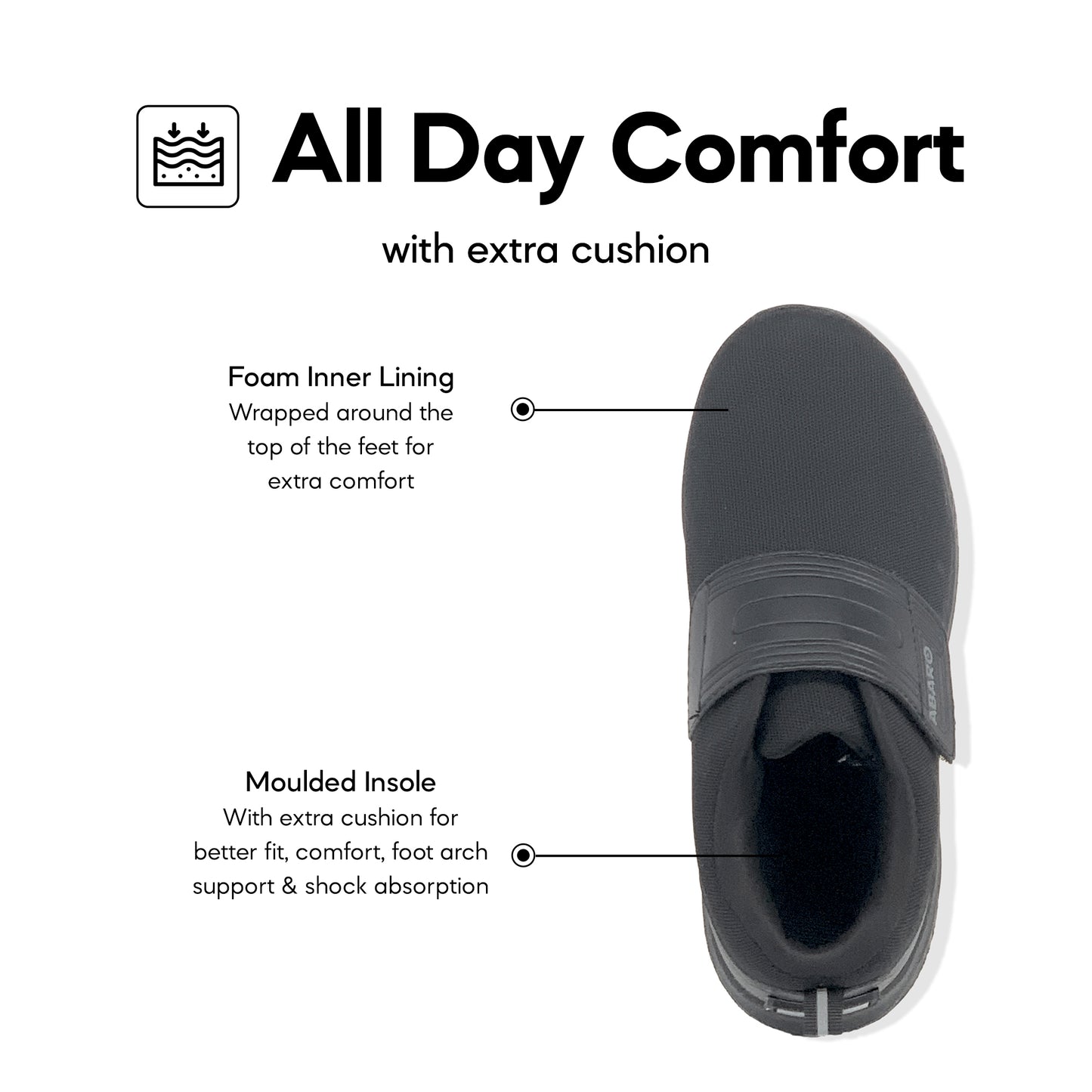 ABARO W2881N DryTech + NameTech School Shoes/Kasut Sekolah Kalis Air/Kasut Unisex/Kasut Tulis Nama