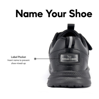 ABARO Hidden GPS Pocket H2819N School Shoes/Kasut Unisex/Kasut Tulis Nama