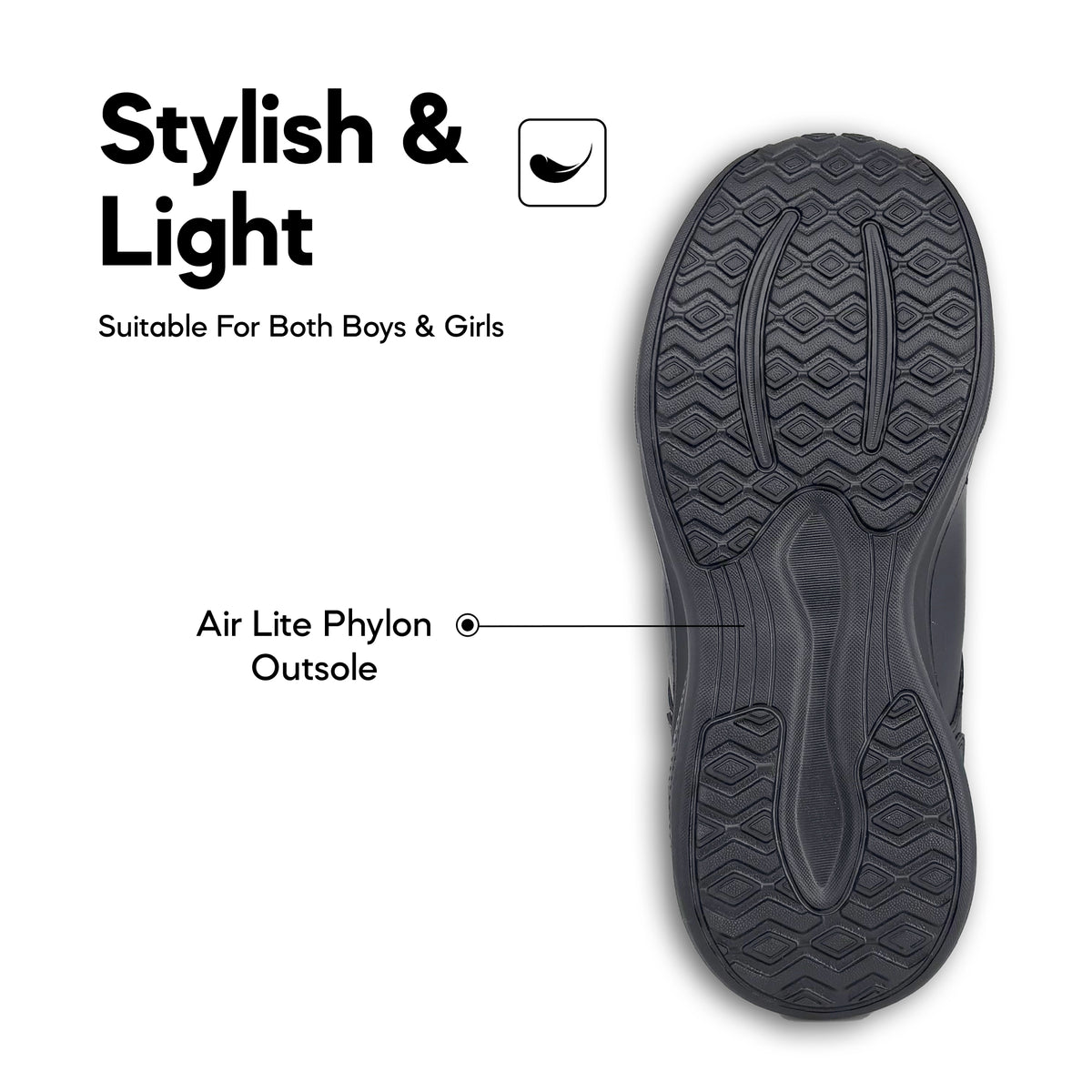ABARO T2856N TwistTech + NameTech Unisex School Shoes | Kasut Sekolah | Kasut Tulis Nama