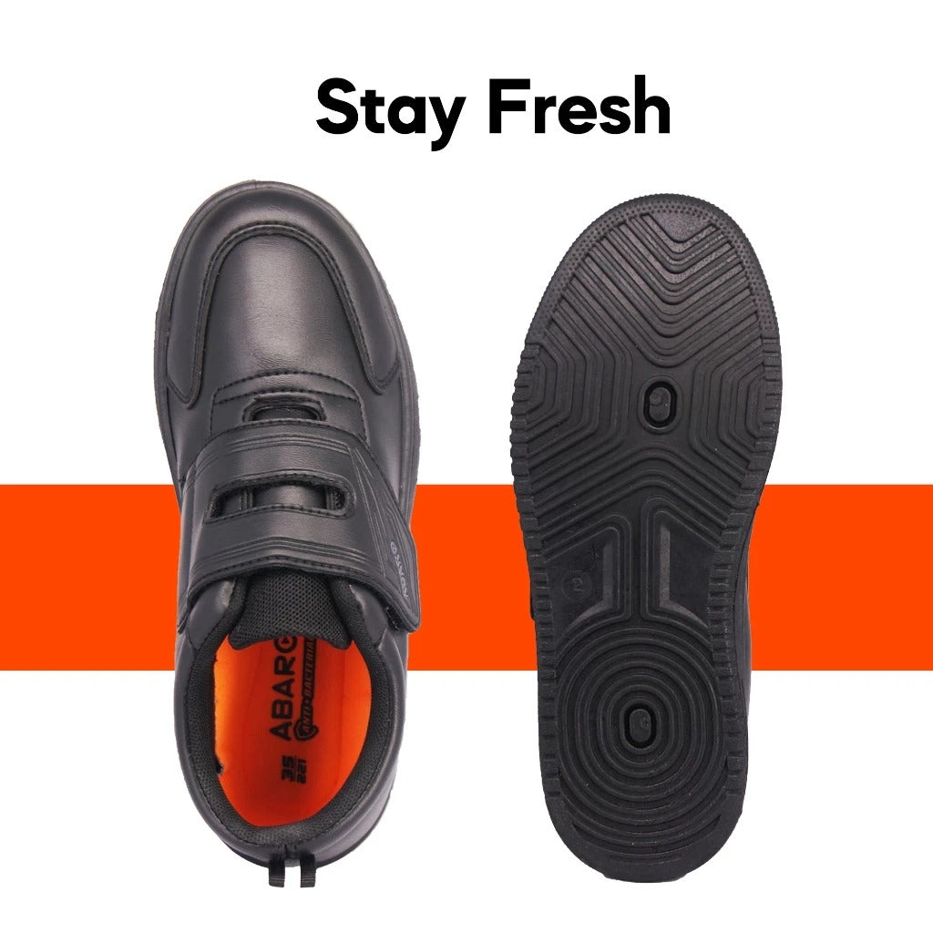 ABARO 2663 Anti Bacterial Super Comfy/School Shoes/Kasut Sekolah Hitam