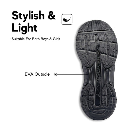 Abaro DryTech W7883 Water Resistant Canvas Shoe/Kasut Kalis Air /School Shoes/Kasut Sekolah Hitam