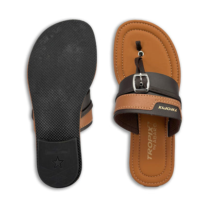 ABARO Men Capal Slippers CAP71C2 TROPIX PU Leather With Comfort Selipar Lelaki/Kasut Lelaki