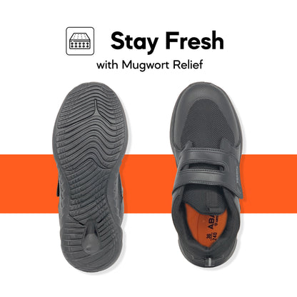 ABARO 2807N NameTech Ultralight Unisex School Shoes Breathable Mesh/Anti-Bacterial/Kasut Sekolah Hitam/Kasut Tulis Nama