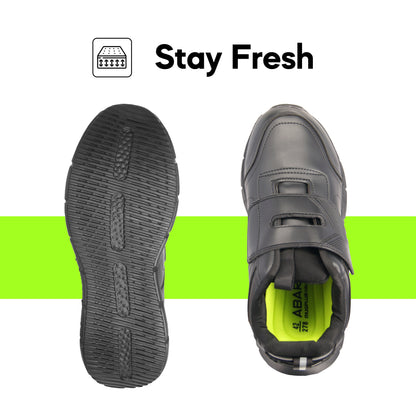 ABARO 2808N Ultra Light Sneaker/School Shoes Black/Name Your Shoes/Super Comfy/Kasut Sekolah Hitam