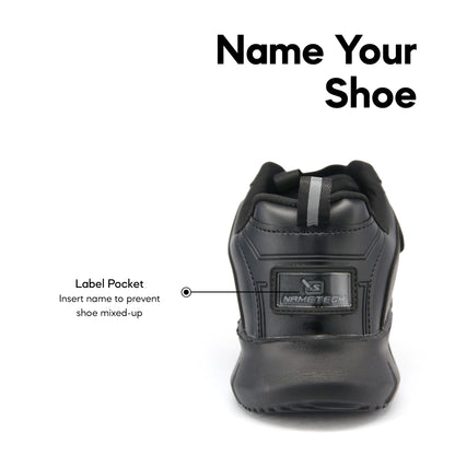 ABARO 2808N Ultra Light Sneaker/School Shoes Black/Name Your Shoes/Super Comfy/Kasut Sekolah Hitam