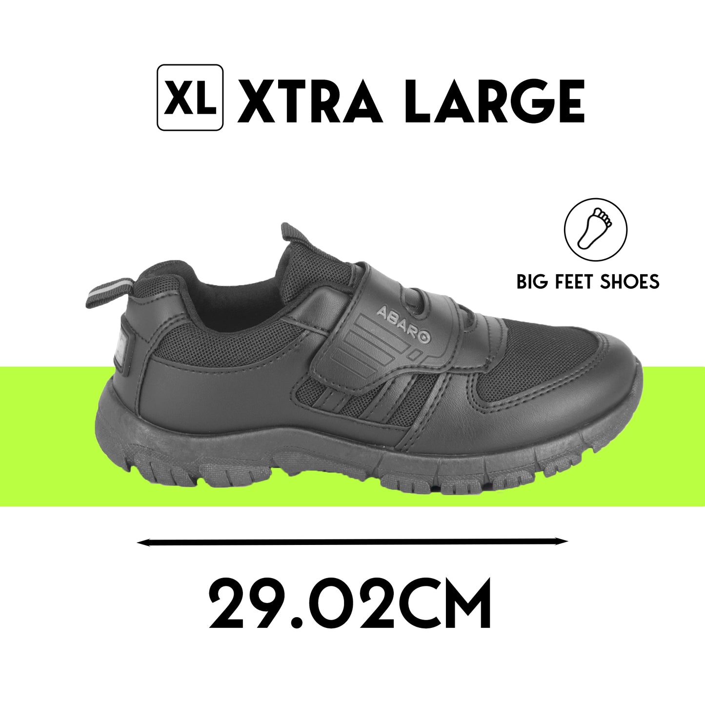 ABARO Breathable Mesh 2351N School Shoes Black <Name Your Shoes> Slip Resistant/Kasut Sekolah Hitam/Kasut Budak