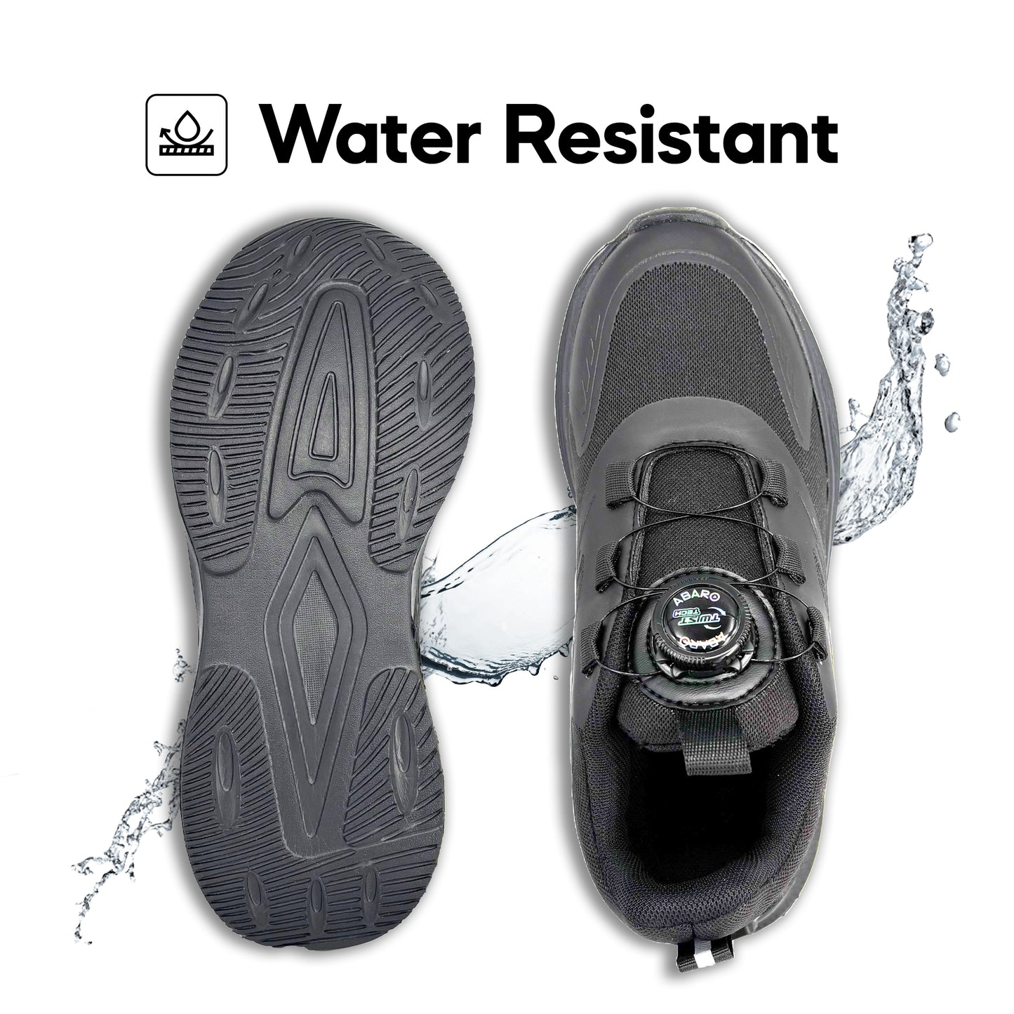 ABARO TW2851N TwistTech + DryTech + NameTech School Shoes/Kasut Unisex/Kasut Tulis Nama/Kasut Sekolah Kalis Air