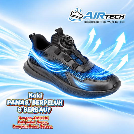 ABARO AT2869N NEW AirTech + TwistTech School Shoes + NameTech School Shoes | Breathable Lightweight Kasut Sekolah Unisex