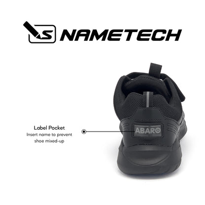 ABARO 2807N NameTech Ultralight Unisex School Shoes Breathable Mesh/Anti-Bacterial/Kasut Sekolah Hitam/Kasut Tulis Nama