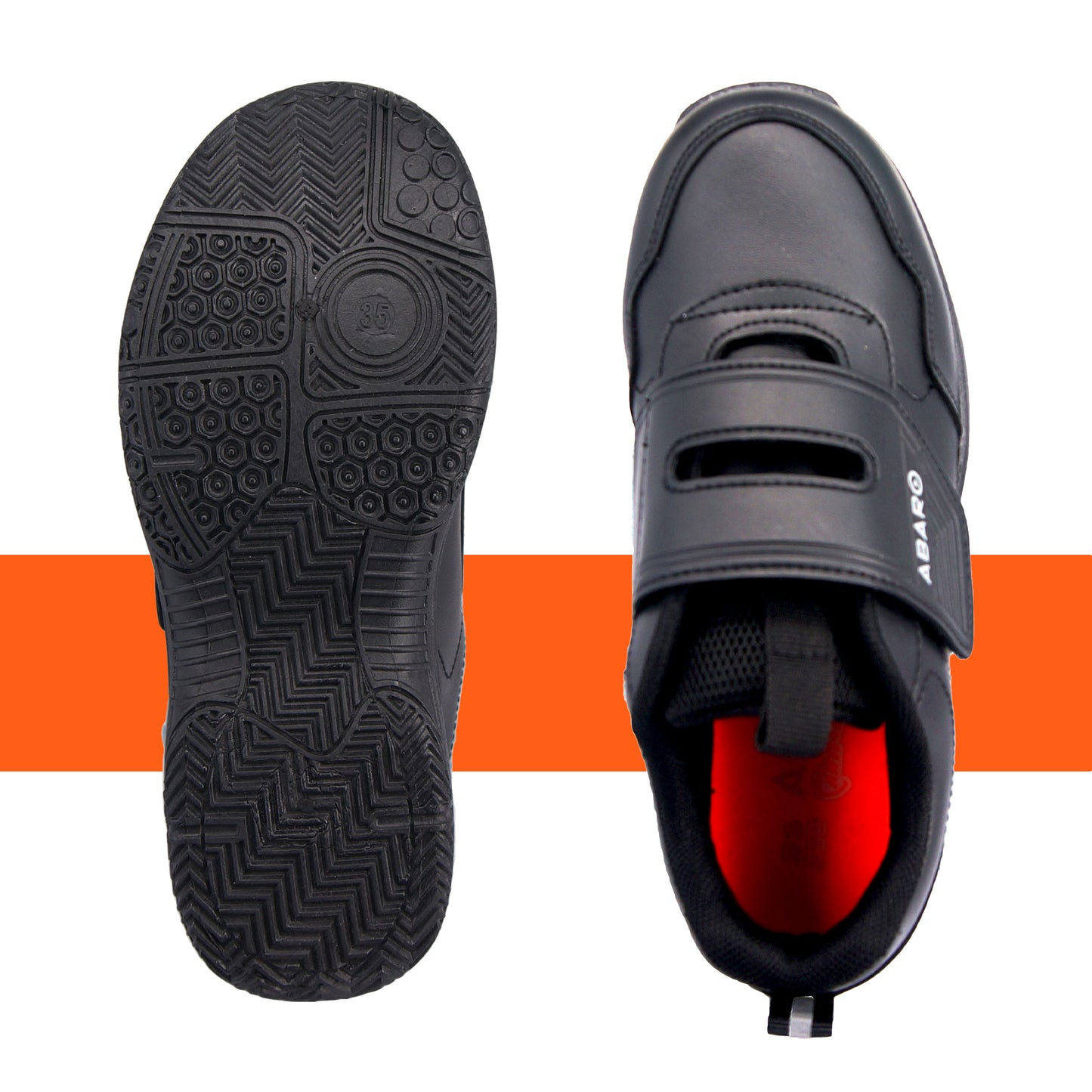 [Online Exclusive] ABARO 992323 School Shoes /Anti-Bacterial/Kasut Sekolah Hitam