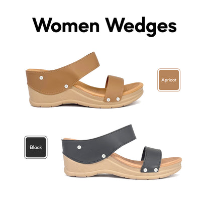 ABARO TROPIX WDL644B2 Women Wedges Comfort PU Leather Women Wedges/Kasut Perempuan/Sandal Perempuan/Kasut Wanita