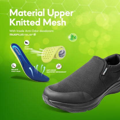 Abaro DryTech W7883 Water Resistant Canvas Shoe/Kasut Kalis Air /School Shoes/Kasut Sekolah Hitam