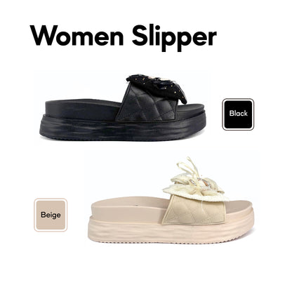 [ONLINE EXCLUSIVE] ABARO Comfy & Stylish 99PSA664J2 TROPIX Durable and Lightweight PVC /Women Slipper/Sandal Perempuan