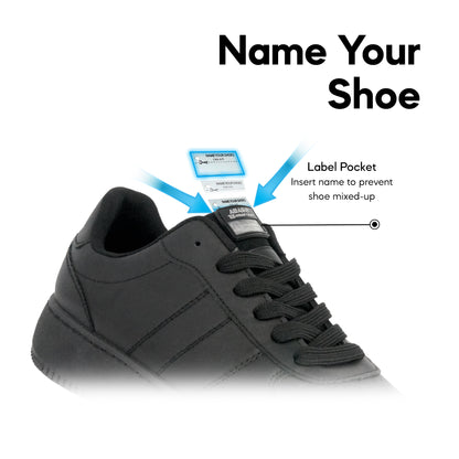 [ONLINE EXCLUSIVE] ABARO Name Tech 7672N Secondary School Shoes/Kasut Sekolah/Kaust Sekolah Hitam