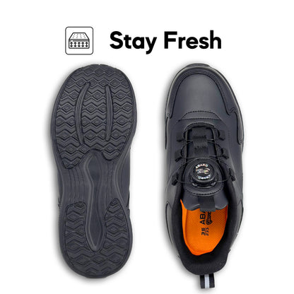 ABARO T2856N TwistTech + NameTech Unisex School Shoes | Kasut Sekolah | Kasut Tulis Nama