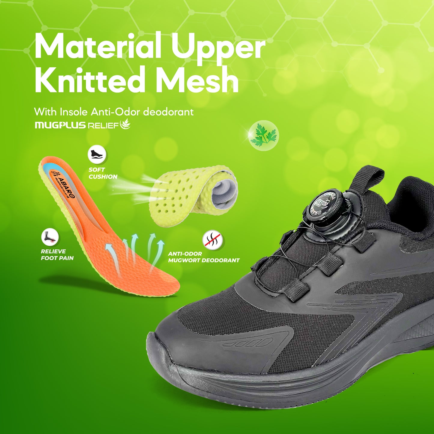 ABARO TW2851N TwistTech + DryTech + NameTech School Shoes/Kasut Unisex/Kasut Tulis Nama/Kasut Sekolah Kalis Air